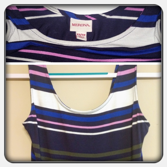 2 Striped Cute and Flattering Tank Maxi Dresses - Picture 7 of 8